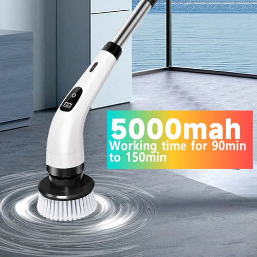 Household Cordless Spin Scrubber Multipurpose Cleaning Brush  Kitchen Gadgets Hair Brushes Bathroom Broom Toilet Electric Mops